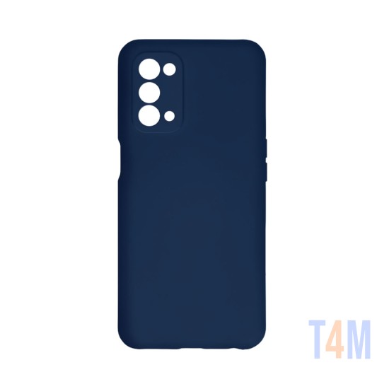 Silicone Case with Camera Shield for Oppo A74 5G Dark Blue